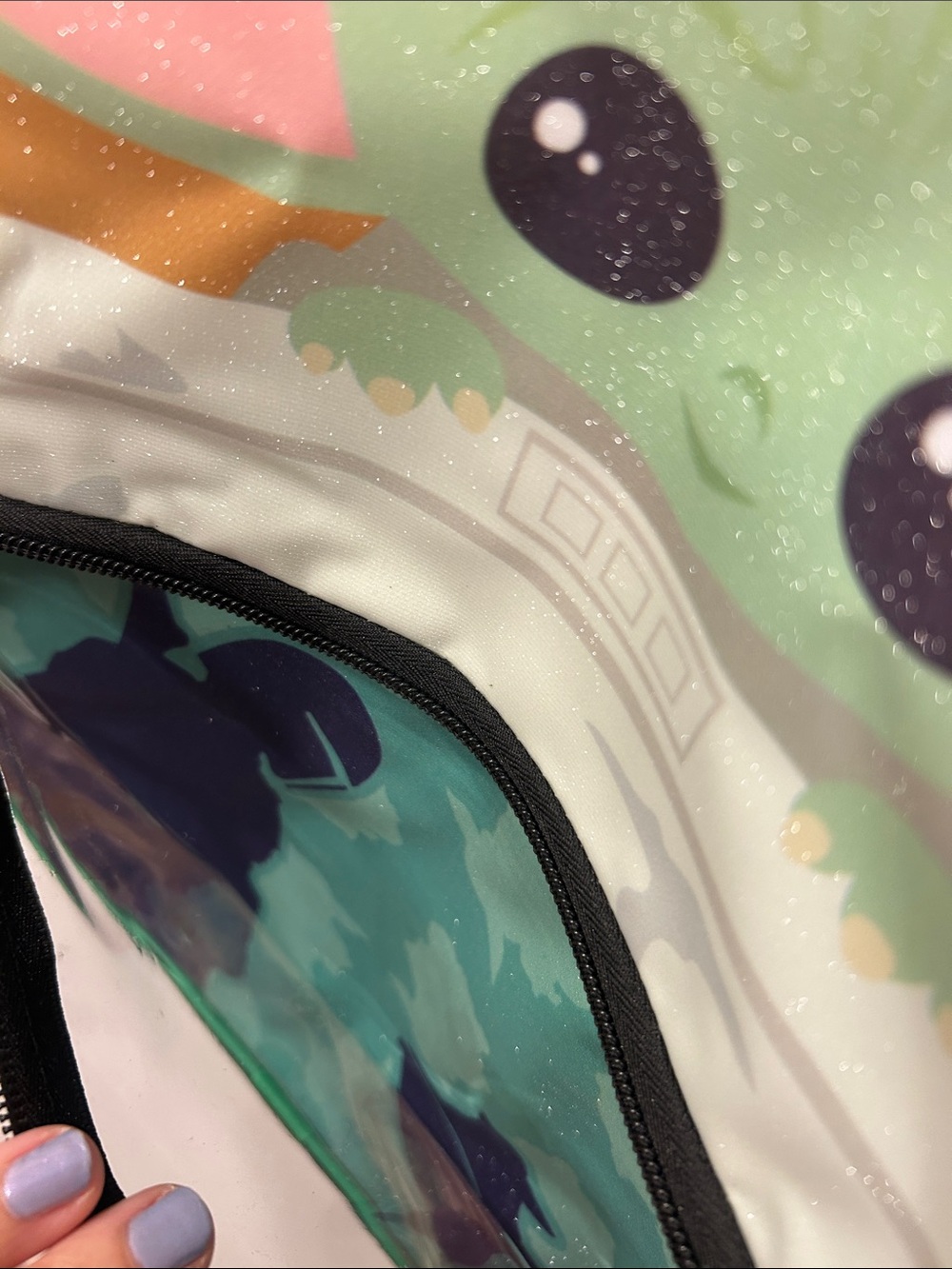 Star Wars Green Grogu Kids Backpack with Space Print - Picture 9 of 12